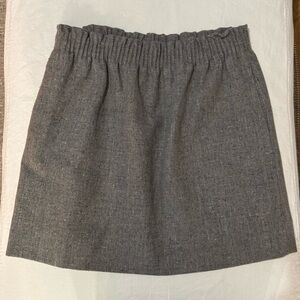J. Crew Gray Elastic-Waist Mini Skirt